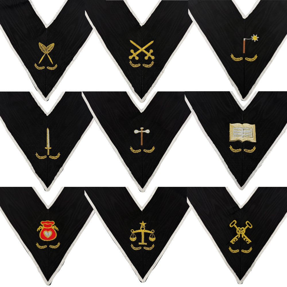 [SAUT30LOT] Ensemble de 9 Sautoirs Chevalier Kadosh 30° degré - REAA