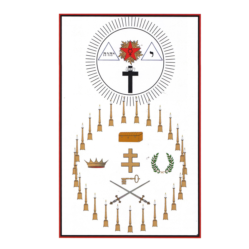 [TABLO27VINYLE] Tapis de Loge Grand Commandeur 27° degré - REAA (Vinyle)