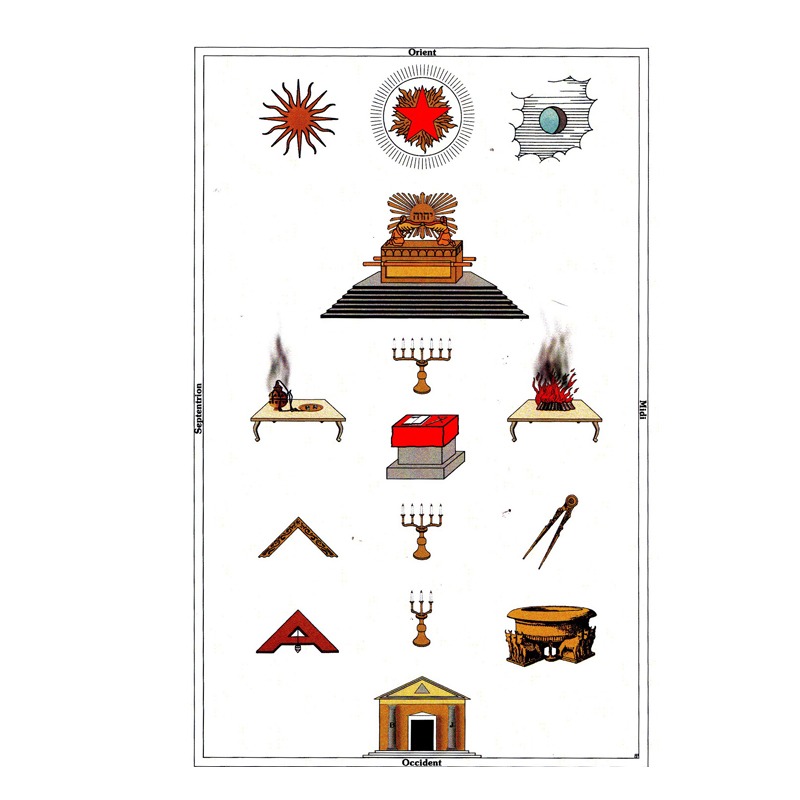 [TABLO23VINYLE] Tapis de Loge Chef du Tabernacle 23° degré - REAA (Vinyle)