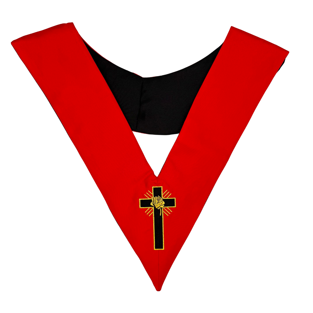 [SAUT18TSRSOIE] Sautoir 18ème REAA Très Sage Rose Croix - Croix Latine (Soie)