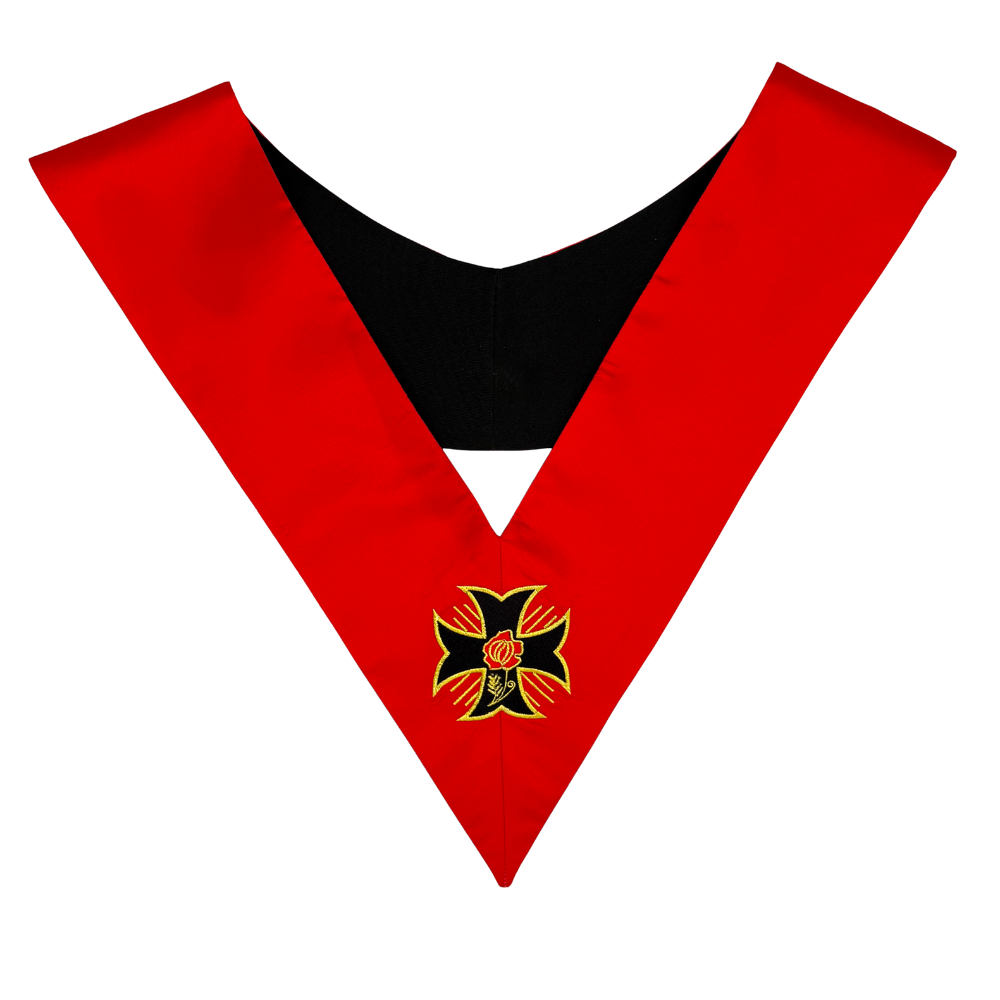 [SAUT18PTTSRSOIE] Sautoir 18ème REAA Très Sage Rose Croix (Soie)