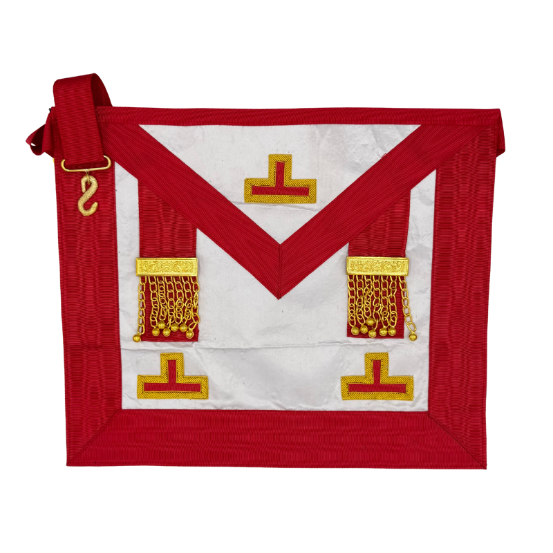 Tablier Vénérable Maître REAA 2 Pendeloques (déstockage 1 unité restante)