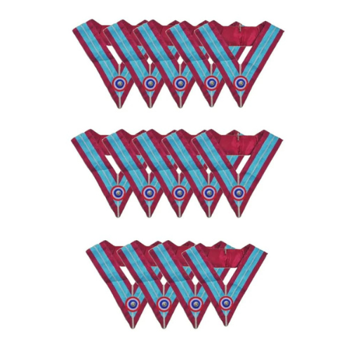 [LMENSS14SSOIE] Ensemble 14 Sautoirs Officiers - La Marque (Soie)