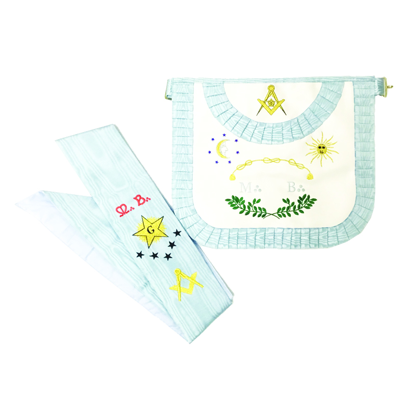 [RRFTTBM] Ensemble Tablier + Baudrier Maître - Rite Français Traditionnel RFT