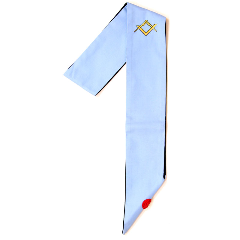 [RRFTBMECMSOI] Baudrier Maître Équerre Compas - Rite Français Traditionnel RFT (M - 180cm, Soie)