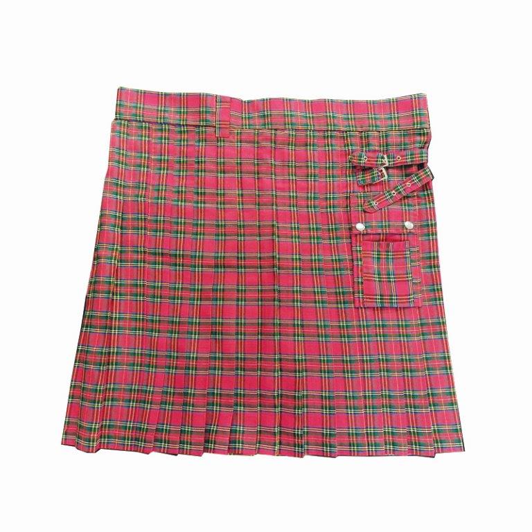 [RSEJUPES] Kilt Écossais Homme Tartan Rouge - Standard d’Écosse (S)