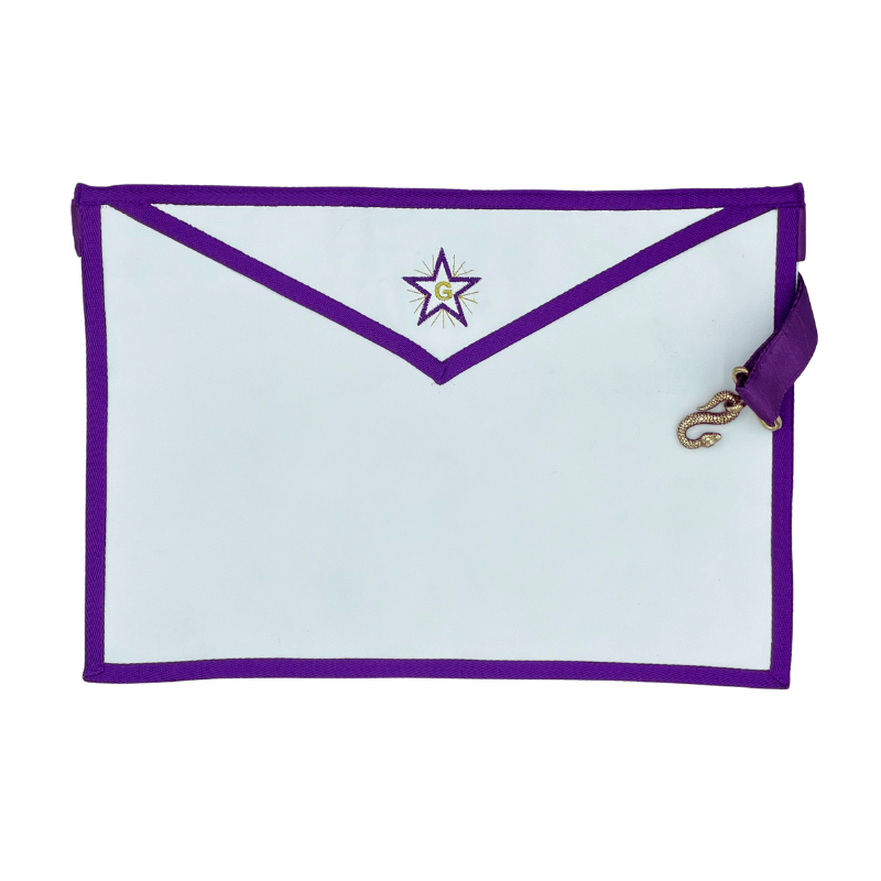 Tablier Compagnon Étoile Flamboyante - Rite de Memphis