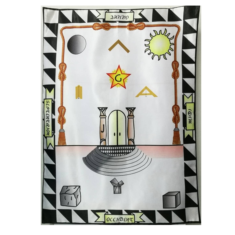 [TAPISRFCOLONNJVINYLE] Tapis de Loge - Rite Français Traditionnel  RFT - Colonne J (Vinyle)