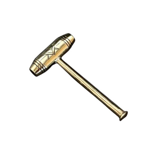 [MAILLETEQUCOMPDORE] Maillet Maçonnique - Bijou (Doré)