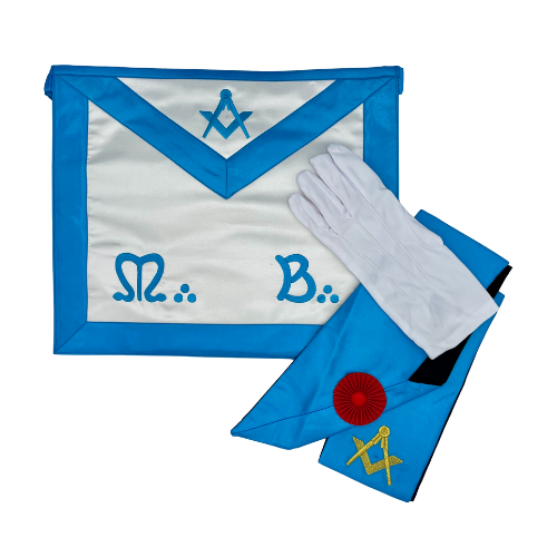 Ensemble Maître Tablier + Baudrier + Gants - Rite Français Moderne RFM