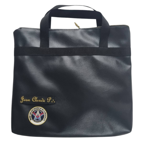 [TACSACOCHE3B] Sacoche Maçonnique - 3 broderies (47 x 41cm)