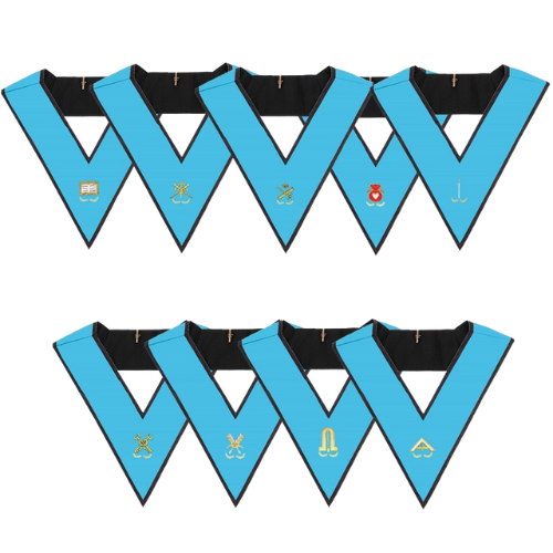 [ENS9SAUT4REAASOIE] Ensemble 9 sautoirs 4° degré - REAA (Soie)