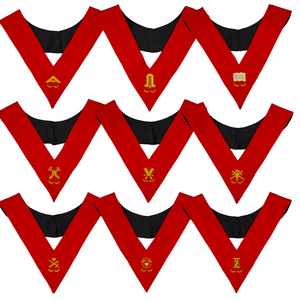 Ensemble de 9 Sautoirs Souverain Prince Chevalier 18° degré - REAA (1)