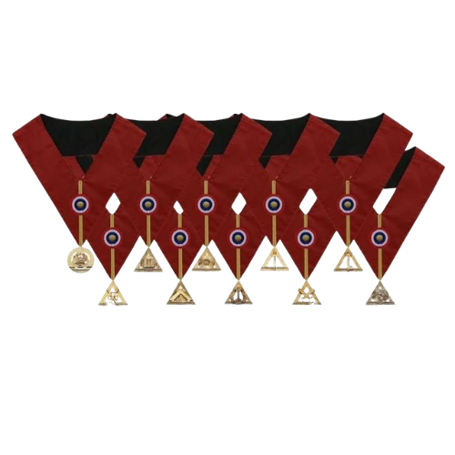 [AROY10S10BSOIE] Ensemble 10 Sautoirs + Bijoux Officiers - Arche Royale (Soie)