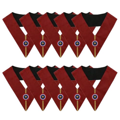 [AROY10SSOIE] Ensemble 10 Sautoirs Officiers - Arche Royale (Soie)