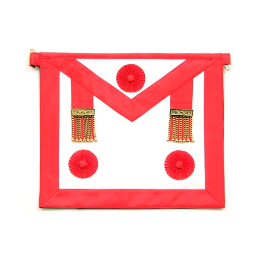 Tablier Maître REAA 3 Rosettes 2 Pendeloques