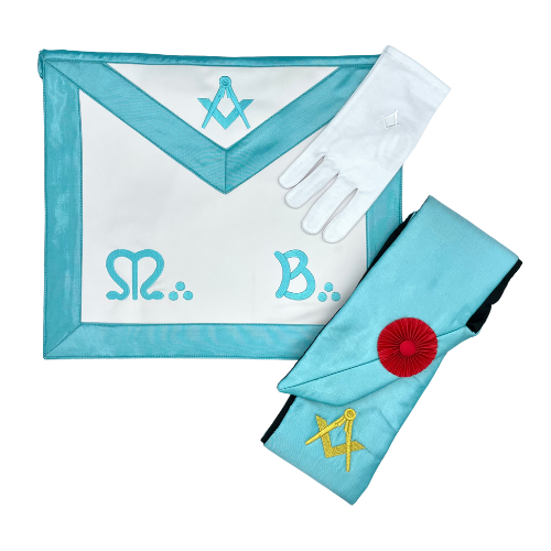 Ensemble Maître Tablier + Baudrier + Gants - Rite Français Groussier RFG