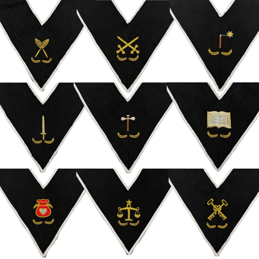 [SAUT30LOT] Ensemble de 9 Sautoirs Chevalier Kadosh 30° degré - REAA