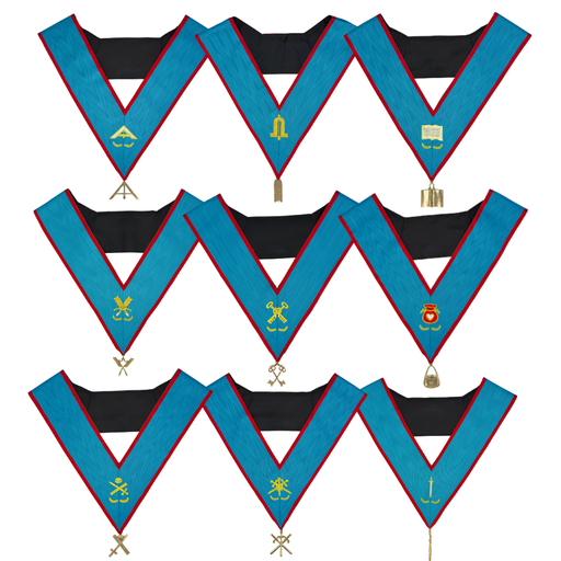 Ensemble 9 Sautoirs + Bijoux Officiers - REAA